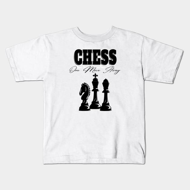 Chess Once Move Away Kids T-Shirt by AuburnQuailart